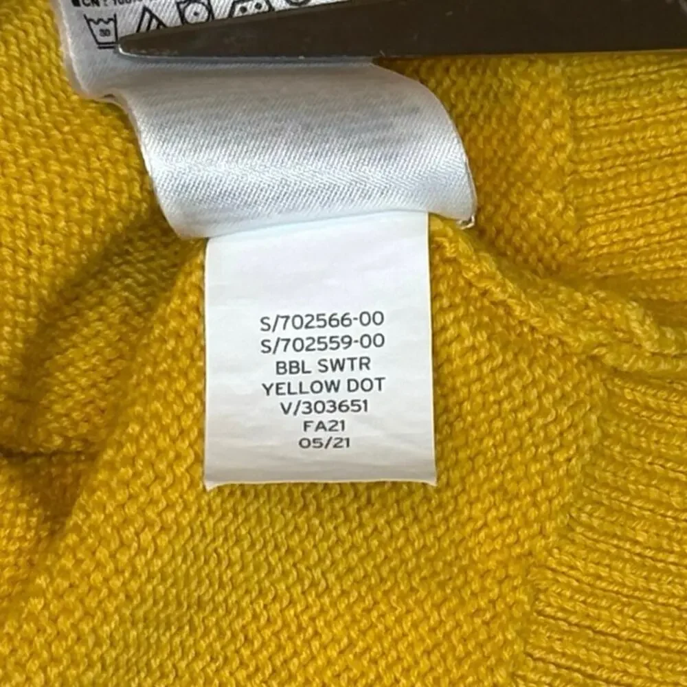 Baby Gap Textured Dot Pullover Sweater Girls 3T Bright Yellow